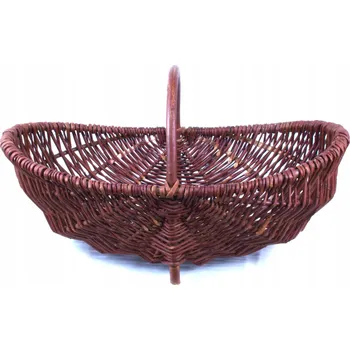 Proutěný koš na dřevo ke krbu z tmavého proutí 84104.46