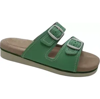 Dámská zdravotní obuv VANIMAR Kožené pantofle na hallux i patní ostruhy-sv.zelené,vel. 36 - 43 vel. 41 - délka vnitřní stélky 26,5 cm