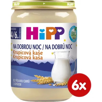 Hipp BIO na dobrou noc krupicová 6 x 190 g