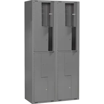 Šatní skříň Šatní skříňka MINI Z, 2 sekce, 1000 mm, tmavě šedé dveře