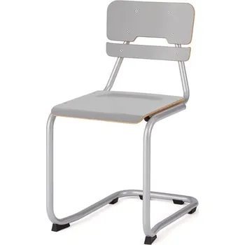Školní židle LEGERE I, výška 450 mm, stříbrná, šedá