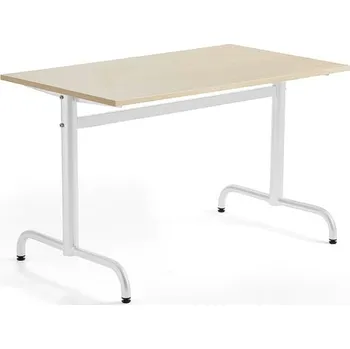 Jídelní stůl Stůl PLURAL, 1200x700x720 mm, akustická HPL deska, bříza, bílá