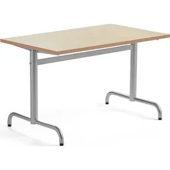 Jídelní stůl Stůl PLURAL, 1200x700x720 mm, linoleum, béžová, stříbrná