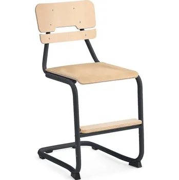 Školní židle LEGERE III, výška 500 mm, antracitově šedá, bříza