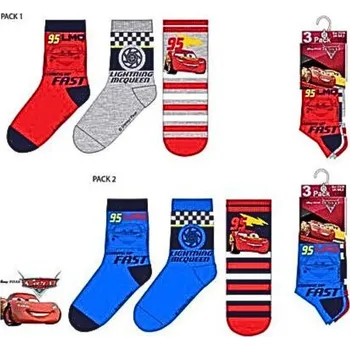 Sun City Chlapecké ponožky klasické CARS 3pack S červenou, Velikost: 23/26 23/26