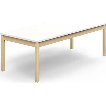 Psací stůl Stůl DECIBEL, 1800x800x590 mm, akustická HPL deska, bříza/bílá