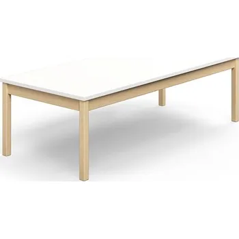 Psací stůl Stůl DECIBEL, 1800x800x530 mm, akustická HPL deska, bříza/bílá