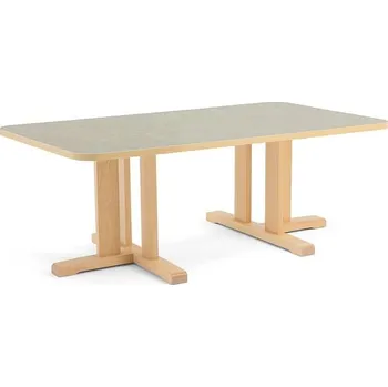 Psací stůl Stůl KUPOL, 1400x800x500 mm, obdélník, akustické linoleum, bříza/šedá