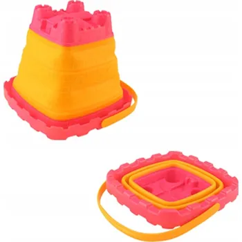 Hra na zahradu Skládací kyblík do pískoviště Square - růžový