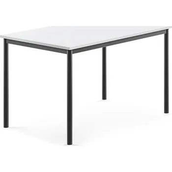 Jídelní stůl Stůl BORÅS, 1200x800x720 mm, antracitově šedé nohy, HPL deska, bílá
