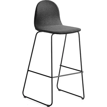 Jídelní židle Barová židle GANDER, výška sedáku 790 mm, polstrovaná, šedá