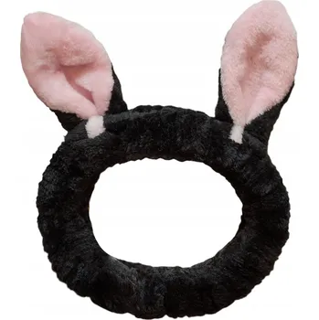 Čelenka Kosmetická čelenka do SPA s oušky kočky, velurová