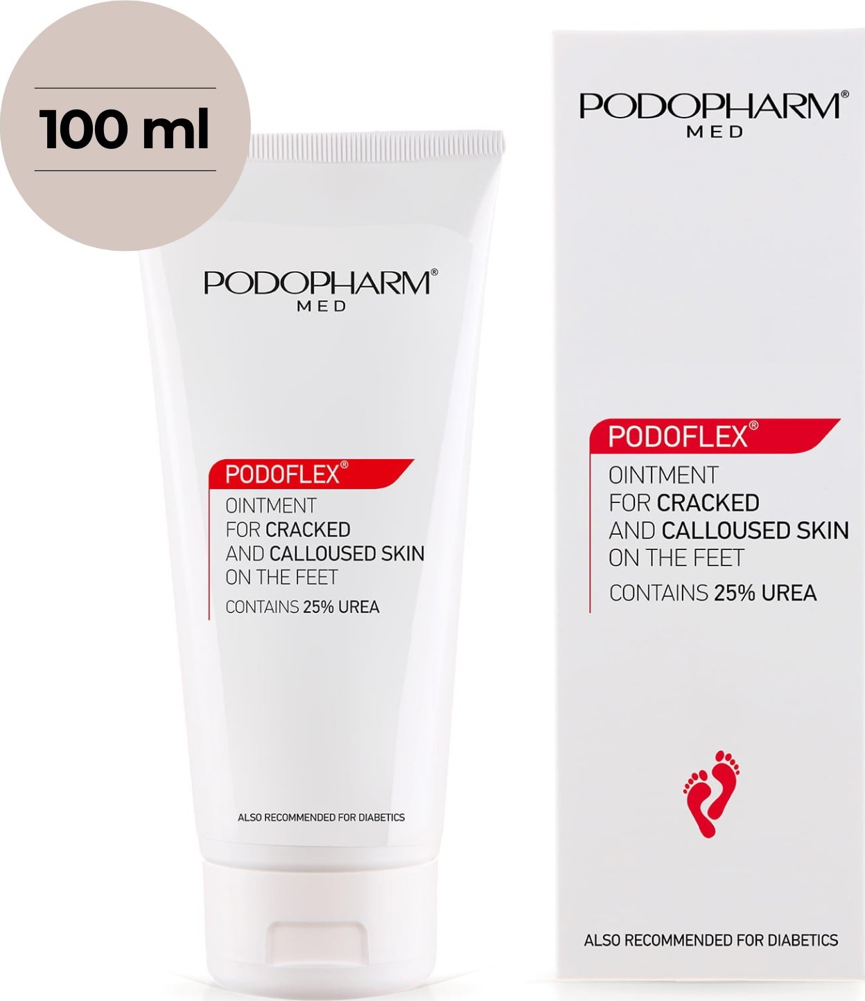 PODOPHARM PODOFLEX mast na popraskanou, mozolnatou kůži s 25% UREY - 100ml