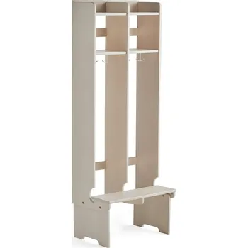 Věšák Šatní stěna EBBA, 2 sekce, bílá