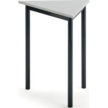 Jídelní stůl Stůl BORÅS TRIANGEL, 700x600x720 mm, antracitově šedé nohy, HPL deska, šedá