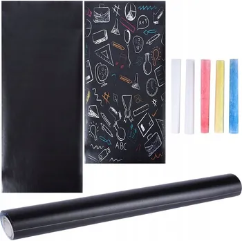 Obraz Křídová tabule samolepicí na zeď velká 45x200 cm + křída