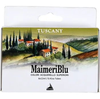 Vodová barva Maimeri Blu Sada akvarelových barev Tuscany 6 x 12 ml