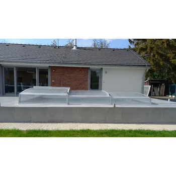 Zastřešení bazénu DIAMANT - 2 moduly 420x428 + 242 cm