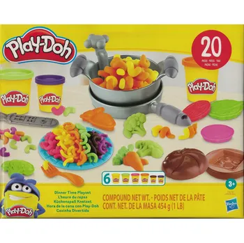 Modelovací hmota Modelína Play-Doh Obědová sada 6 tub, 20 dílů 3+