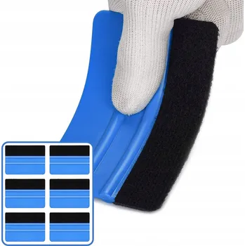 STĚRKA S PLSTÍ MODRÁ ELASTICKÁ PRO APLIKACI FÓLIÍ SAMOLEPEK | 6 Ks