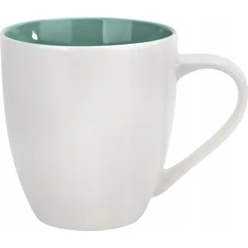 Hrnek Tułowice bílo-tyrkysový porcelán 470 ml