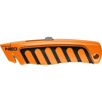 Pracovní nůž NEO TOOLS Nůž s lichoběžníkovou čepelí, kovové tělo z oceli 63-707