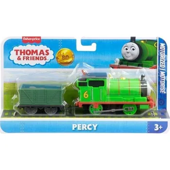 Vláček a vláčkodráha FISHER PRICE TOMEK A PŘÁTELÉ lokomotiva na baterie PETR S VAGONKEM