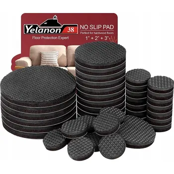 Podložka pod nábytek PODLOŽKY POD NÁBYTEK sada 38 kusů silné černé ochrana podlahy nábytku
