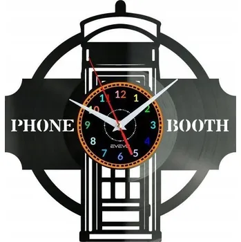 Hodiny Telefonní Budka Nástěnné Hodiny Vinylová Deska Moderní Dekorativní Na P