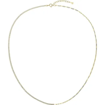 Náhrdelník Pozlacený náhrdelník se zirkony 12173.1