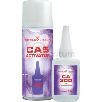 Vrták Kyanoakrylátové lepidlo Spray-Kon univerzální 50 g s aktivátorem