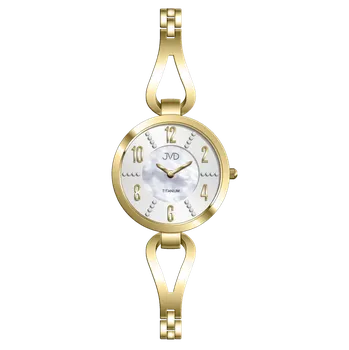 Hodinky JVD Dámské luxusní zlacené titanové hodinky JVD J5036.3