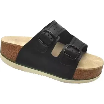 Dámská obuv Korkové pantofle na klínku (korkáče) - černé, vel. 36 - 46 vel. 43 - délka vnitřní stélky 28,4 cm