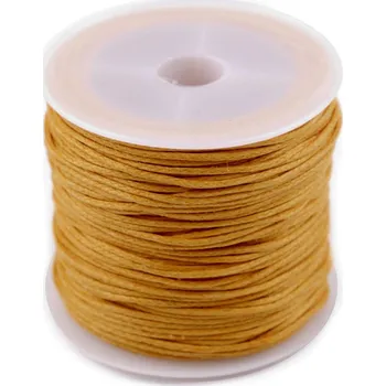 Příze Šňůra bavlněná Ø0,8 mm voskovaná Varianta: 36 hořčicová světlá, Balení: 1 ks
