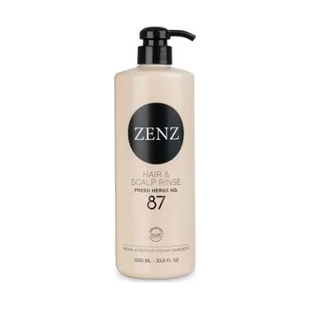 Vlasová regenerace ZENZ Organic Hair & Scalp Rinse Fresh Herbs No. 87 detoxikační péče pro vlasy a pokožku hlavy 1 l