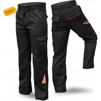 Pracovní obuv Pracovní kalhoty dlouhé FORINT pánské pracovní kalhoty do pasu černé odolné vel. 46