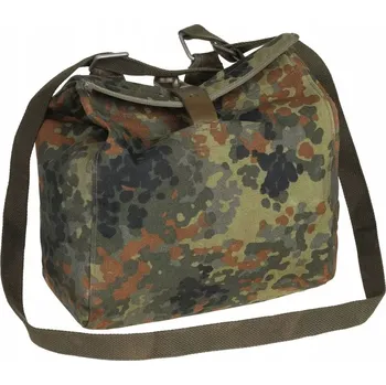 respirátor Plyntaška Bundeswehr maskáčová provedení: NOVÁ (Originální taška na plynovou masku NBC flecktarn, používaná Německým Bundeswehrem.)