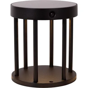 Venkovní osvětlení Lucide JACKSON - Patkové světlo - Ø 16 cm - LED - stmívatelné - 1x2W 2850K/3150K - IP54 - Senzor Den/Noc - Černá