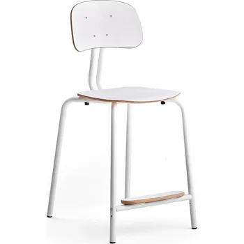 Jídelní židle Školní židle YNGVE, 4 nohy, výška 610 mm, bílá