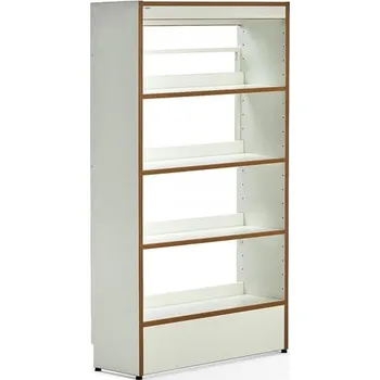 Dílenský regál Regál na knihy STORY, jednostranný, 1600x922x305 mm, 4 police, bílá