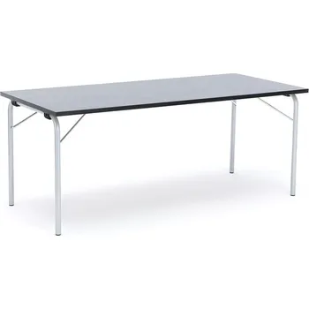 Jídelní stůl Skládací stůl NICKE, 1800x800x720 mm, pozinkovaný rám, tmavě šedé linoleum