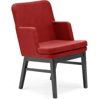 Křeslo Křeslo EASY, dřevěné nohy, potah Medley, červenohnědá