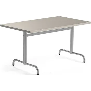 Jídelní stůl Stůl PLURAL, 1200x800x720 mm, linoleum, šedá, stříbrná