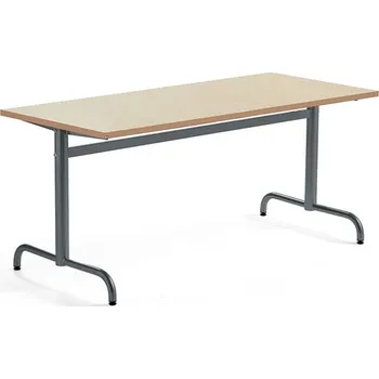 Jídelní stůl Stůl PLURAL, 1600x700x720 mm, linoleum, béžová, antracitově šedá