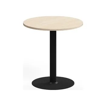 Jídelní stůl Stůl ALVA, Ø700x720 mm, upevnitelný, vysokotlaký laminát, černá/bříza