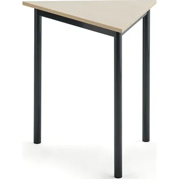 Jídelní stůl Stůl BORÅS TRIANGEL, 800x700x720 mm, antracitově šedé nohy, HPL deska, bříza