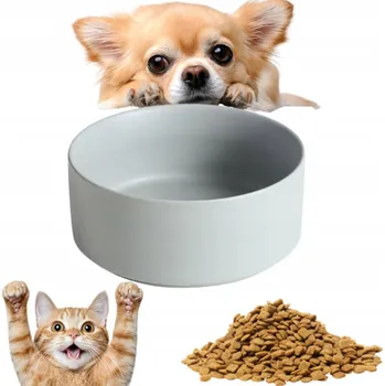Miska pro psa NUXIE Miska pro kočky psa keramická šedá 400 ml