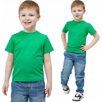 Chlapecké tričko DÍVČÍ CHLAPECKÉ TRIČKO NA TĚLOCVIK BAVLNA LOUKA ZELENÁ 164 MODKIDS