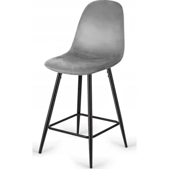 Barová židle Barová židle AVA GREY VELVET barová židle BAR