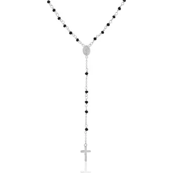 Náhrdelník Stříbrný růženec s křížkem a madonkou 47 cm SVLN0673XJ6BL45 + dárek zdarma